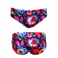 BAÑADOR WATERPOLO BLACK FLOWER