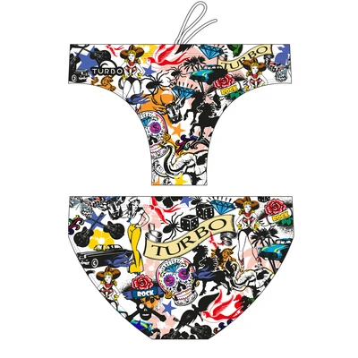 BAÑADOR WATERPOLO NIÑO ROCKABILLY TATTOO 1 BAÑADOR WATERPOLO NIÑO ROCKABILLY TATTOO