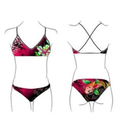 BIKINI NATACION MUJER CARPA-FLOR ( PATRON MARE COMPLETO)