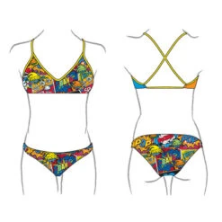 BIKINI NATACION MUJER COMIC BOOM ( PATRON MARE COMPLETO)
